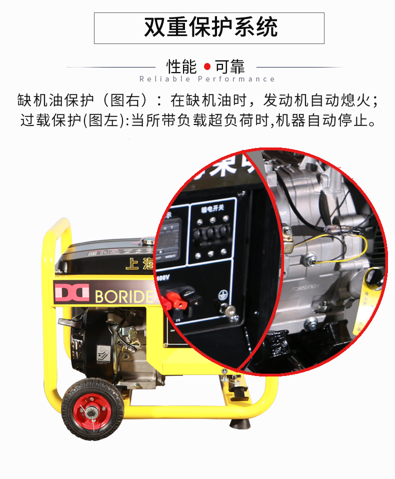 5KW路政工程小型單相發電機組特(tè)點 5KW路政工程小型單相發電機(jī)組特點