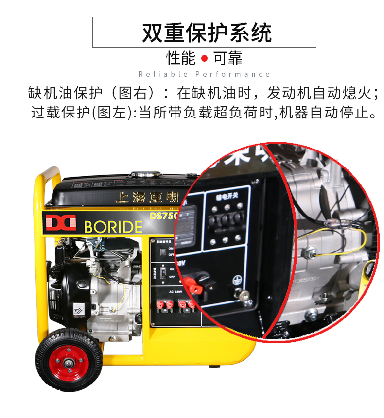 BR係列單三相6kw汽油發電機特點 BR係列單三相6kw汽油發電機特點