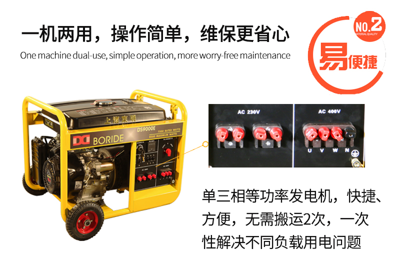 BR係列單(dān)三相7kw汽油發電機特色 BR係列單三相7kw汽油發電機特色(sè)